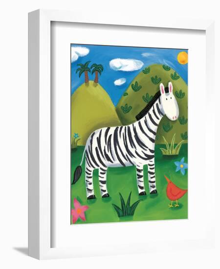 Zara the Zebra-Sophie Harding-Framed Art Print