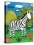 Zara the Zebra-Sophie Harding-Stretched Canvas