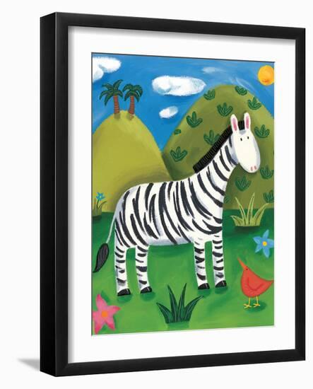 Zara the Zebra-Sophie Harding-Framed Premium Giclee Print