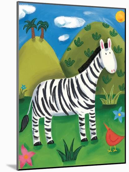 Zara the Zebra-Sophie Harding-Mounted Premium Giclee Print