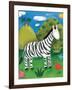 Zara the Zebra-Sophie Harding-Framed Art Print