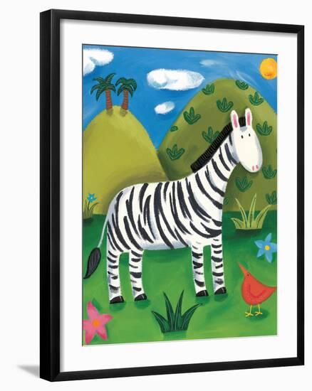 Zara the Zebra-Sophie Harding-Framed Art Print