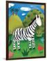 Zara the Zebra-Sophie Harding-Framed Art Print