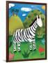 Zara the Zebra-Sophie Harding-Framed Art Print