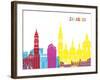 Zaragoza Skyline Pop-paulrommer-Framed Art Print