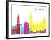 Zaragoza Skyline Pop-paulrommer-Framed Art Print