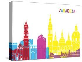 Zaragoza Skyline Pop-paulrommer-Stretched Canvas