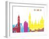 Zaragoza Skyline Pop-paulrommer-Framed Art Print