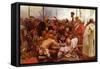 Zaraporoski Cossacks Send the Turkish Sultan Mahmoud Iv a Letter-Ilya Repin-Framed Stretched Canvas