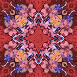 Heart with Flowers: Kaleidoscopic Pattern-Zdanchuk Svetlana-Mounted Art Print