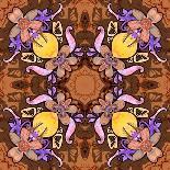 Heart with Flowers: Kaleidoscopic Pattern-Zdanchuk Svetlana-Art Print