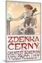 Zdenka Cerny, the Greatest Bohemian Violoncellist, 1913-Alphonse Mucha-Mounted Giclee Print