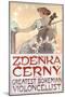 Zdenka Cerny, the Greatest Bohemian Violoncellist, 1913-Alphonse Mucha-Mounted Premium Giclee Print
