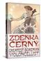 Zdenka Cerny, the Greatest Bohemian Violoncellist, 1913-Alphonse Mucha-Stretched Canvas