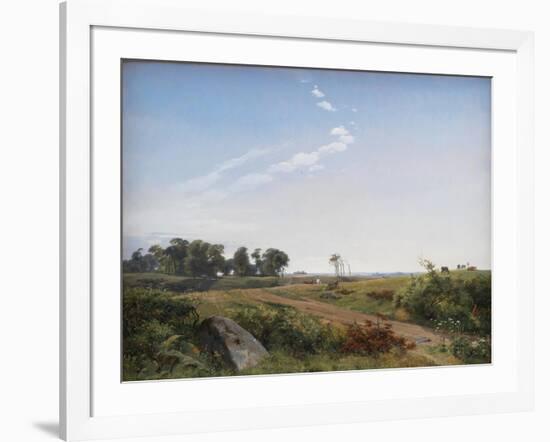 Zealand Landscape. Open Country in North Zealand, 1842-Johan Thomas Lundbye-Framed Giclee Print