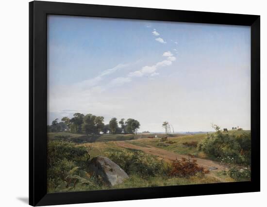 Zealand Landscape. Open Country in North Zealand, 1842-Johan Thomas Lundbye-Framed Giclee Print