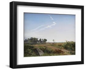 Zealand Landscape. Open Country in North Zealand, 1842-Johan Thomas Lundbye-Framed Premium Giclee Print