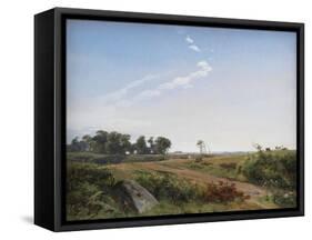 Zealand Landscape. Open Country in North Zealand, 1842-Johan Thomas Lundbye-Framed Stretched Canvas