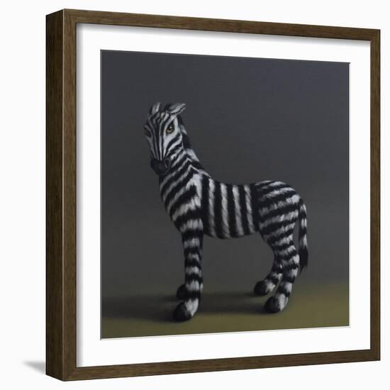 Zebra - After Stubbs, 2018,-Peter Jones-Framed Giclee Print