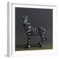 Zebra - After Stubbs, 2018,-Peter Jones-Framed Giclee Print