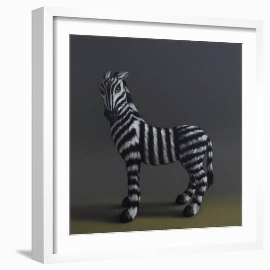 Zebra - After Stubbs, 2018,-Peter Jones-Framed Giclee Print