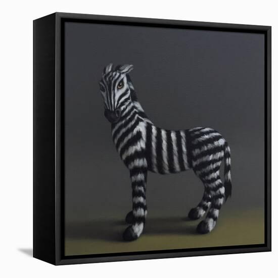 Zebra - After Stubbs, 2018,-Peter Jones-Framed Stretched Canvas