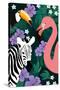 Zebra and Birds-Ikuko Kowada-Stretched Canvas