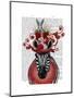 Zebra and Bunny Hat-Fab Funky-Mounted Art Print
