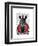 Zebra and Red Ruff-Fab Funky-Framed Art Print