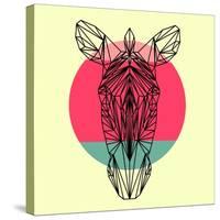 Zebra and Sunset-Lisa Kroll-Stretched Canvas