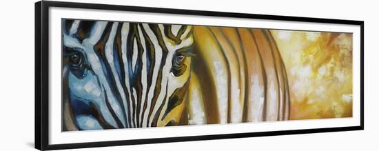 Zebra At Sunset-Cherie Roe Dirksen-Framed Giclee Print