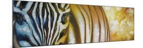 Zebra At Sunset-Cherie Roe Dirksen-Mounted Giclee Print