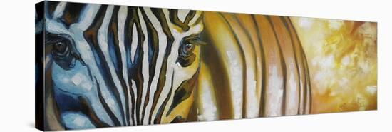 Zebra At Sunset-Cherie Roe Dirksen-Stretched Canvas