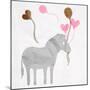 Zebra Balloon-Jace Grey-Mounted Art Print