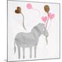 Zebra Balloon-Jace Grey-Mounted Art Print