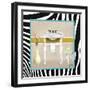 Zebra Bath I-Elizabeth Medley-Framed Art Print