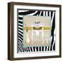 Zebra Bath I-Elizabeth Medley-Framed Art Print