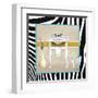 Zebra Bath I-Elizabeth Medley-Framed Art Print