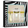 Zebra Bath I-Elizabeth Medley-Framed Stretched Canvas