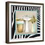 Zebra Bath II-Elizabeth Medley-Framed Art Print