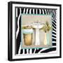 Zebra Bath II-Elizabeth Medley-Framed Art Print