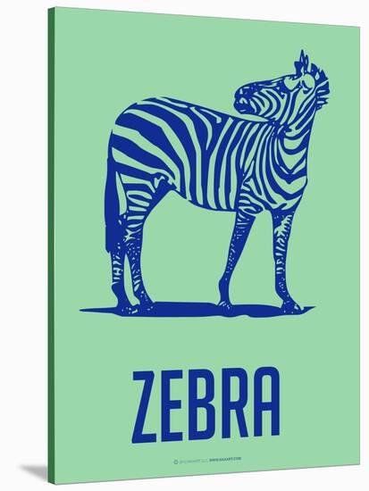 Zebra Blue and Green-NaxArt-Stretched Canvas