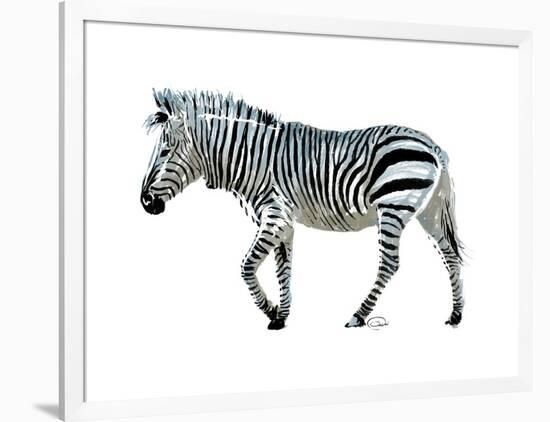 Zebra Blues-OnRei-Framed Art Print