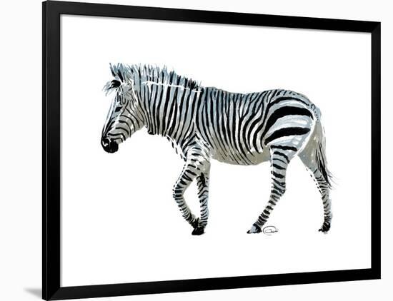 Zebra Blues-OnRei-Framed Art Print