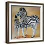 Zebra Bonding-Cherie Roe Dirksen-Framed Giclee Print