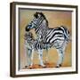 Zebra Bonding-Cherie Roe Dirksen-Framed Giclee Print