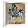 Zebra Bonding-Cherie Roe Dirksen-Framed Giclee Print