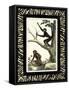 Zebra Border Monkey I-null-Framed Stretched Canvas