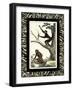 Zebra Border Monkey I-null-Framed Art Print