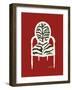 Zebra Chair on Red-Chariklia Zarris-Framed Art Print